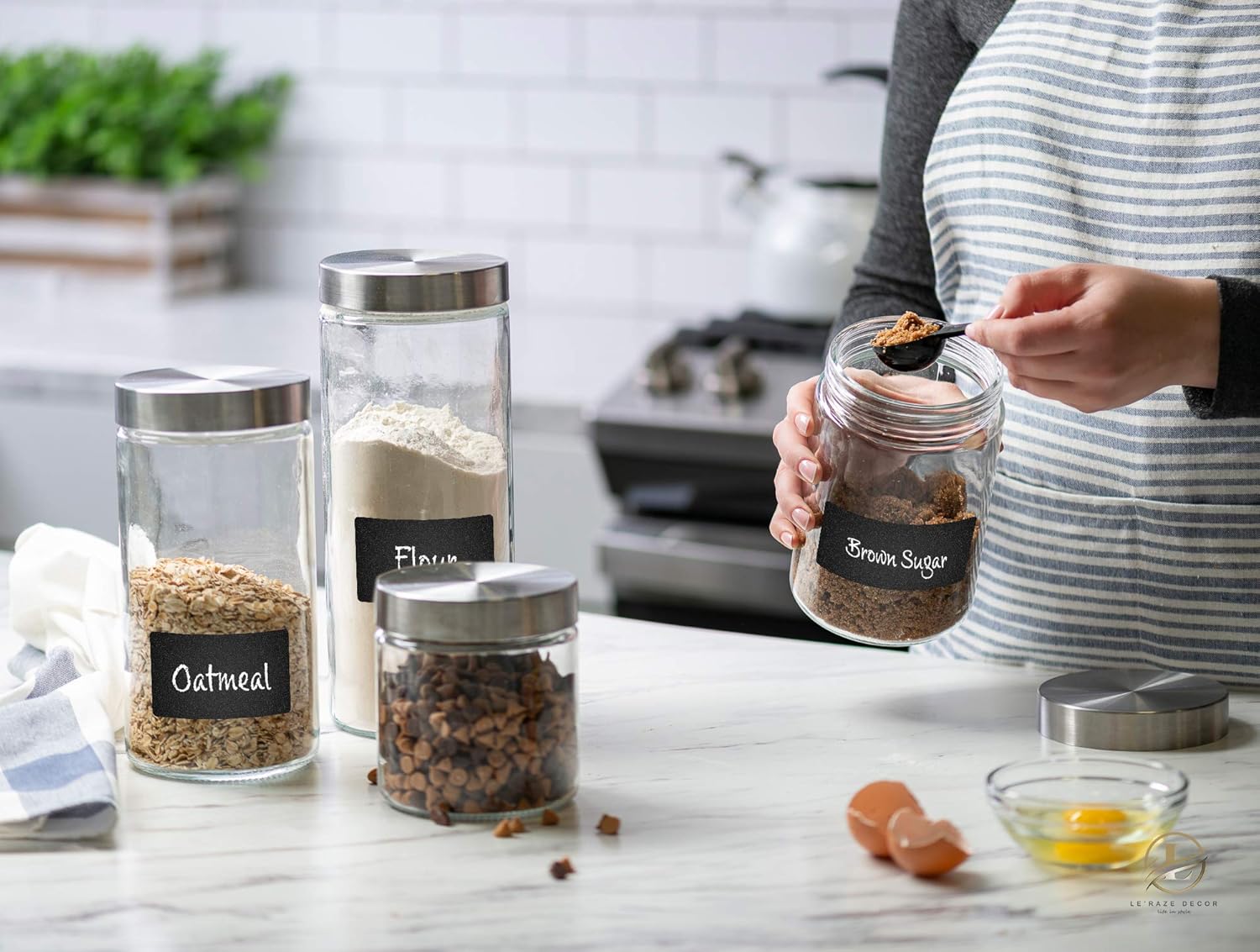 4pc Canister Sets for Kitchen  - Food Storage Jars & Containers reseña y precio