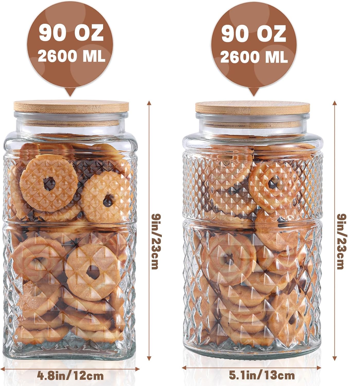 0.7Gallon/2600ml Glass Cookie  - Food Storage Jars & Containers reseña y precio