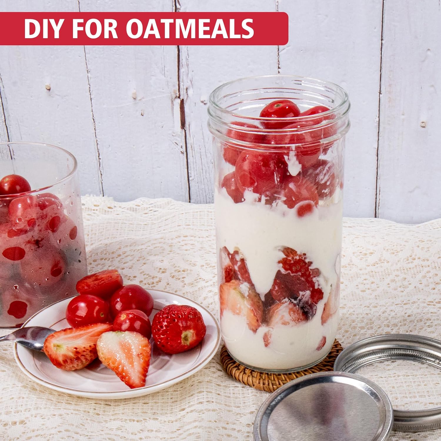 Jars Wide Mouth 6 Pack, 24oz G - Food Storage Jars & Containers reseña y precio