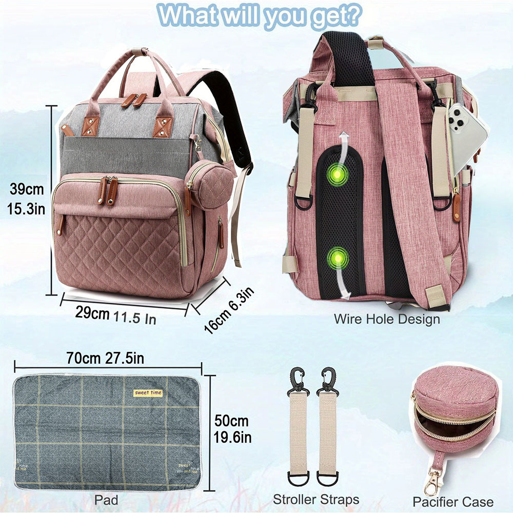 Diaper Bag Backpack Baby Bag,  - Food Storage Moms reseña y precio