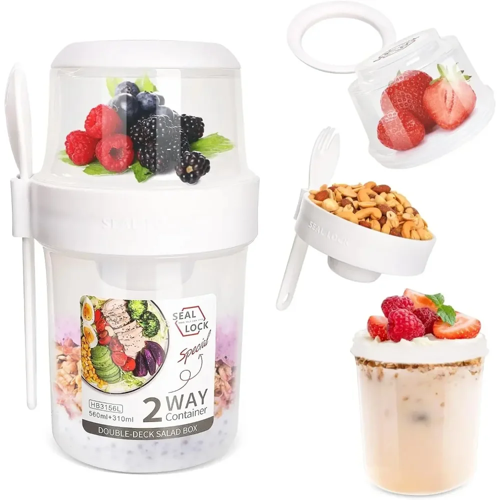 Salad Cup Breakfast Cups Porta - Food Storage Yogurt reseña y precio