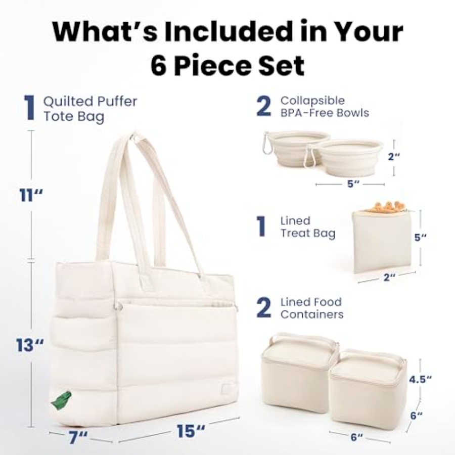 Puffer Dog Travel Bag for Dog  - Food Storage Moms reseña y precio