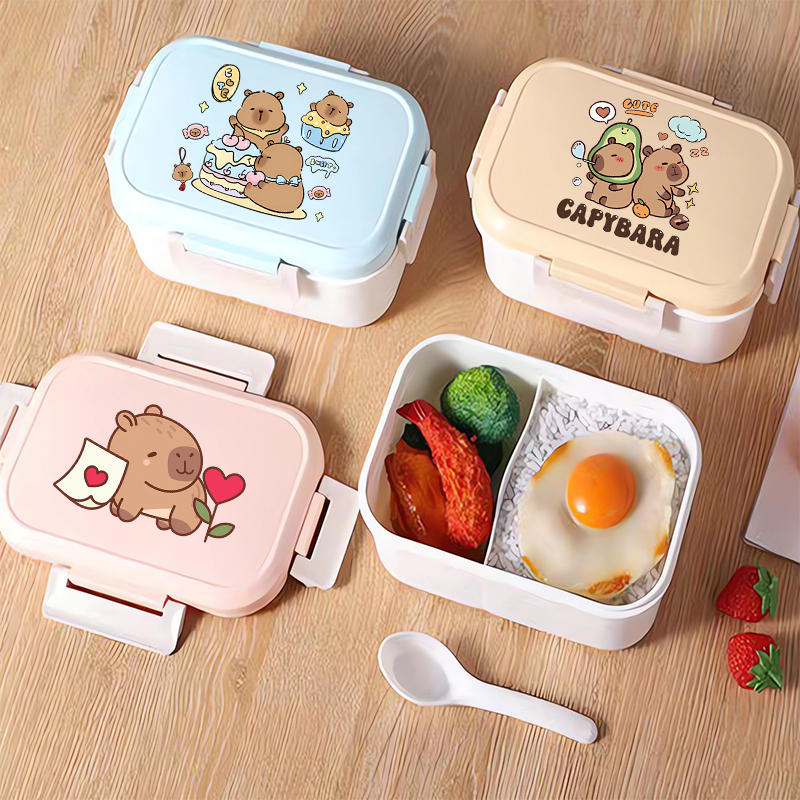 Capybara Bento Lunch Box Carto - Food Storage And Container reseña y precio
