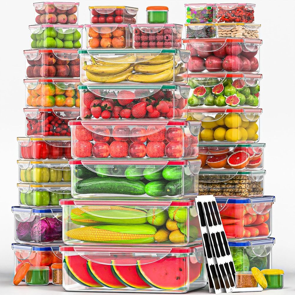 70 Pcs Large Food Storage Cont - Food Storage And Container reseña y precio