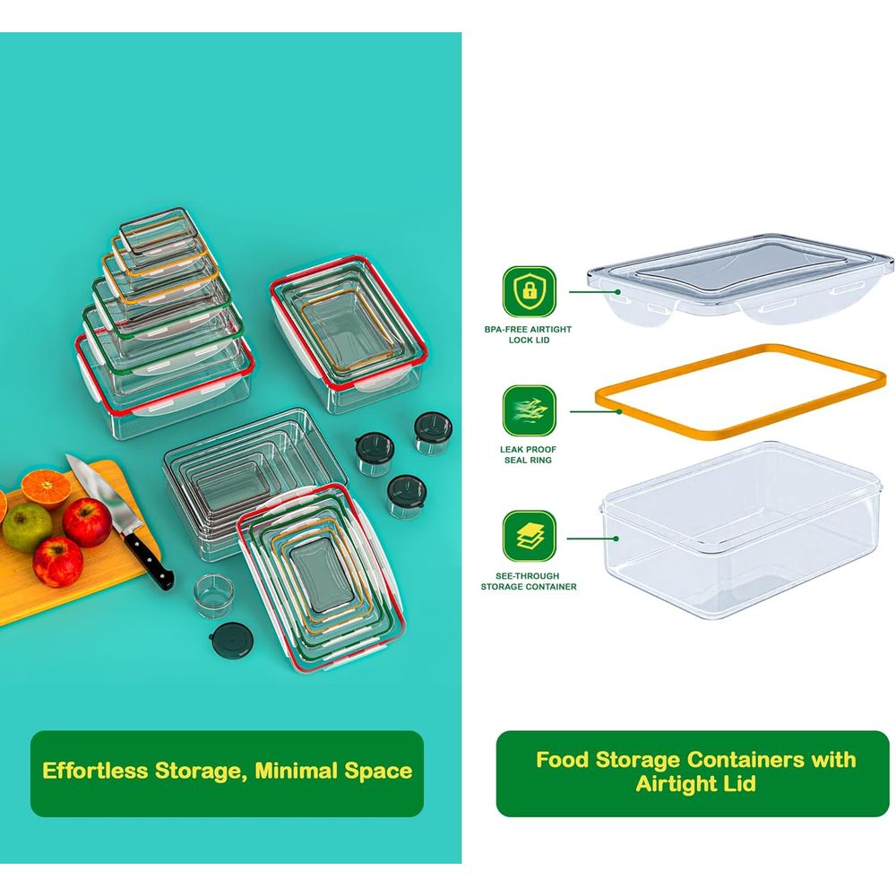 70 Pcs Large Food Storage Cont - Food Storage And Container reseña y precio